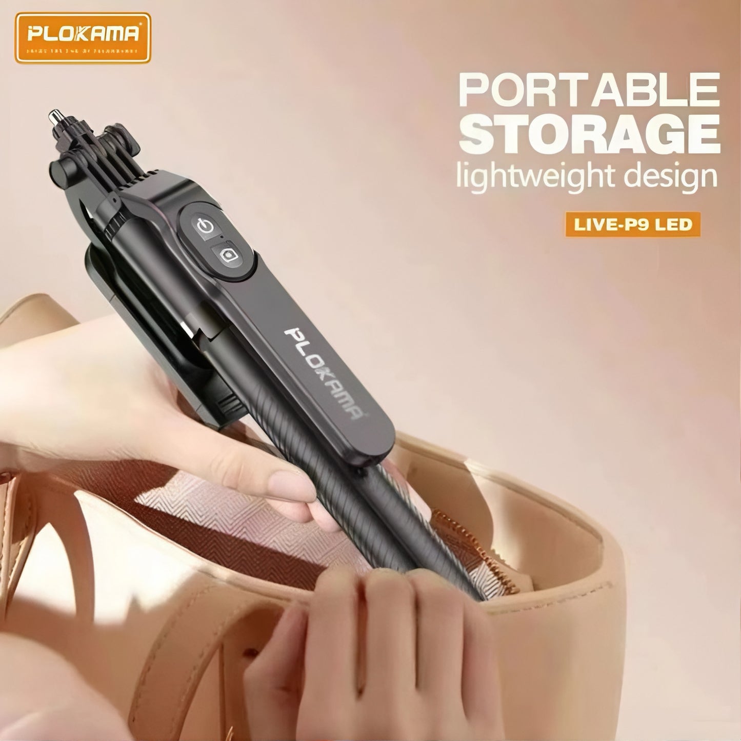 PLOKAMA LIVE-P9 LED STAND LIVE BROADCAST 1700mm best quality 3 IN 1 Tripod Bluetooth Connect