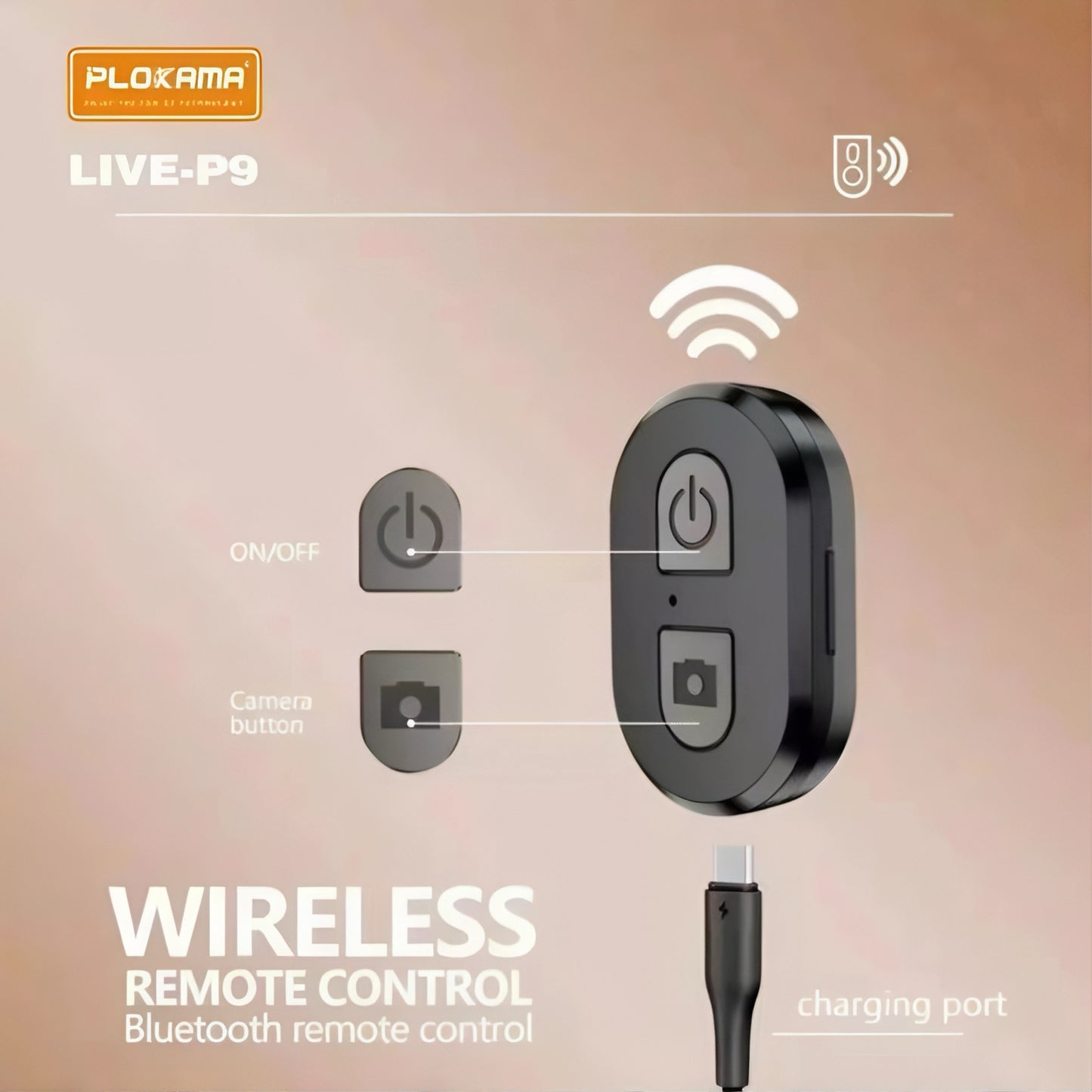 PLOKAMA LIVE-P9 LED STAND LIVE BROADCAST 1700mm best quality 3 IN 1 Tripod Bluetooth Connect