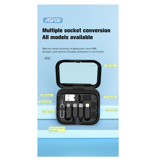 Aspor A561 Multifunctional Cable Accessory Storage Box