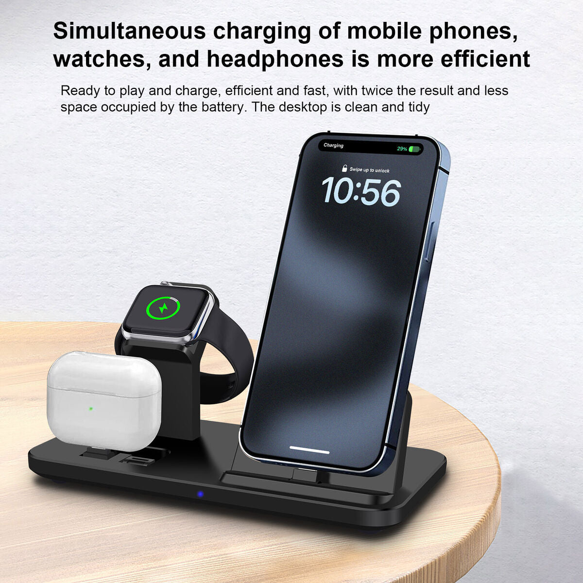 3in1 wireless Charger Station Dock For Apple Watch iPhone